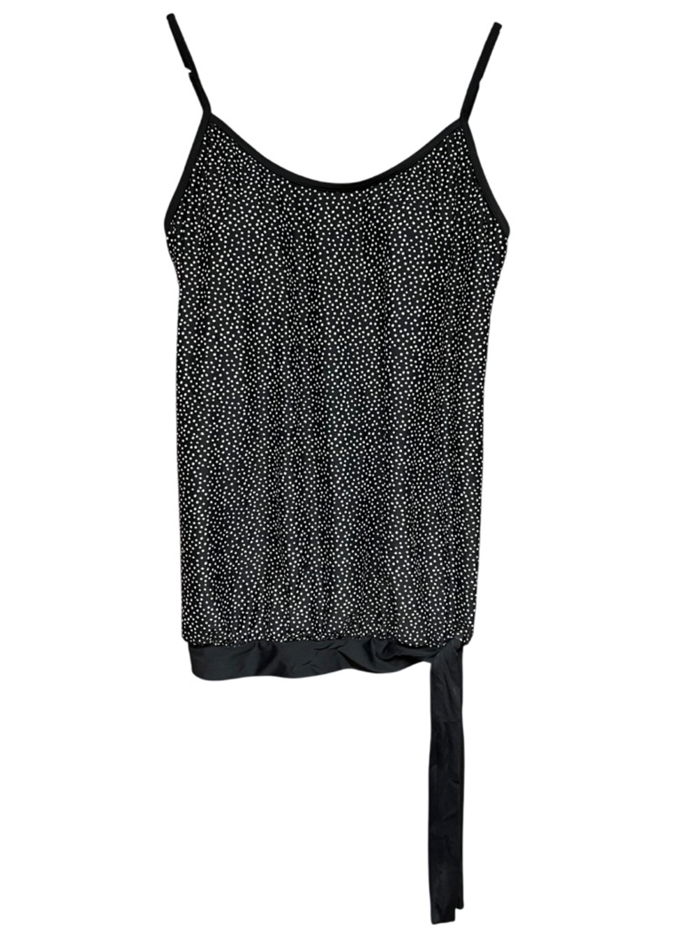 Dippin Daisys Black & White Polka Dot Swim Tankini Top Size 10